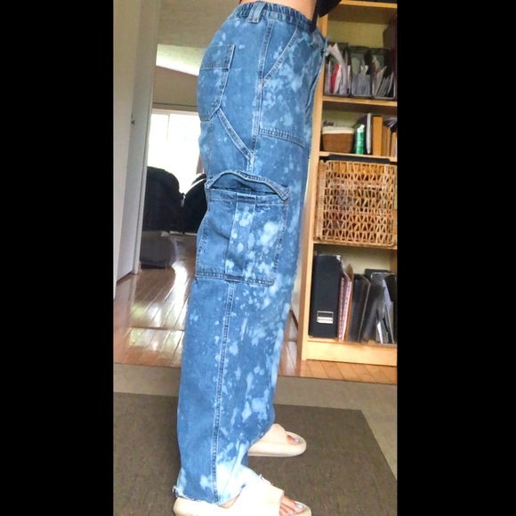 Baggy bleach dyed skate jeans - Picture 4 of 8